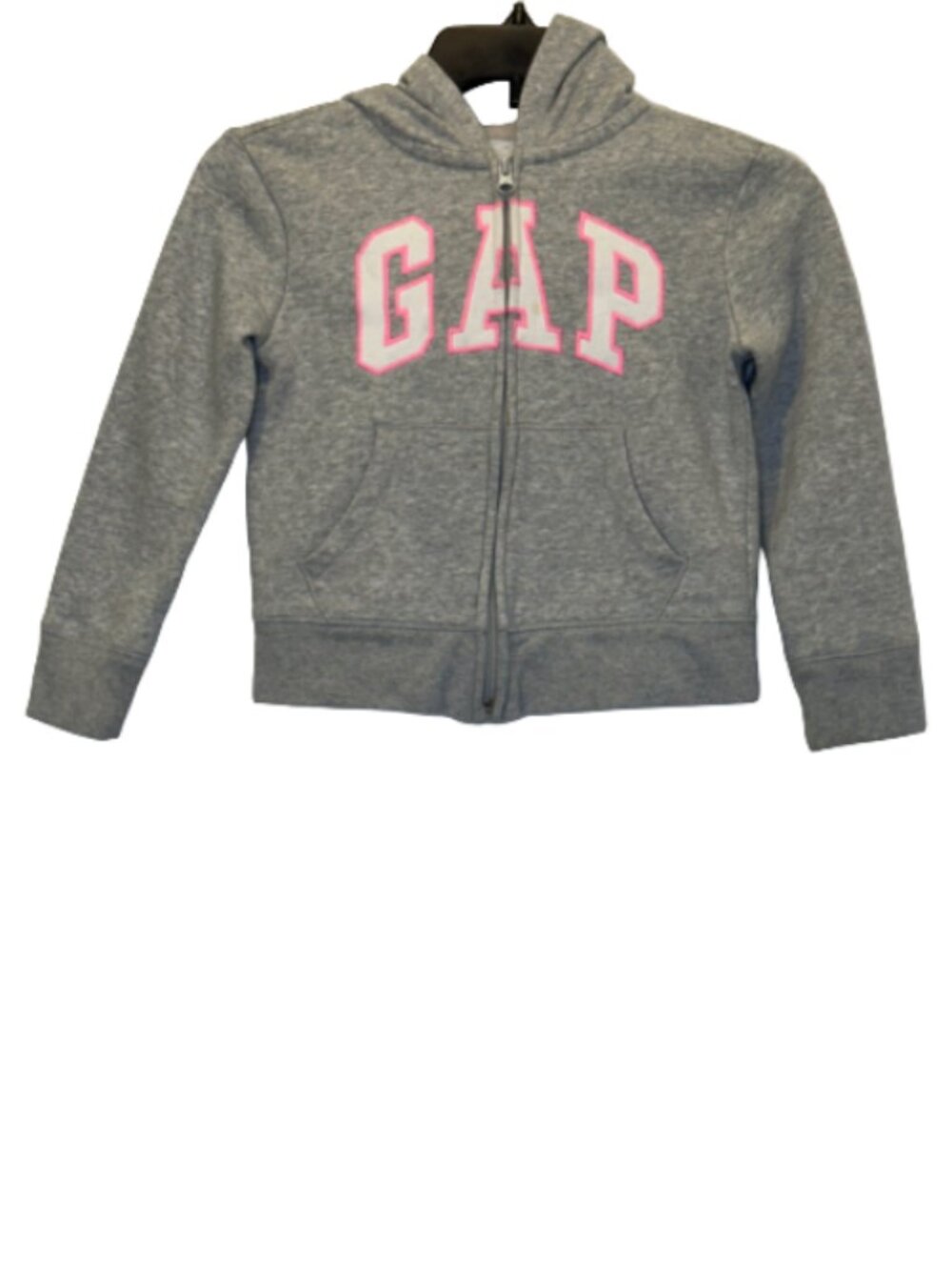 GAP Kids Gray Logo Hoodie Size:S (6–7)